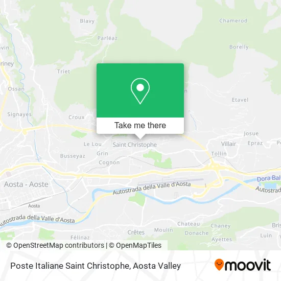 Poste Italiane Saint Christophe map