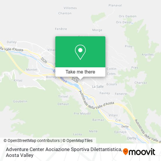 Adventure Center Aociazione Sportiva Dilettantistica map
