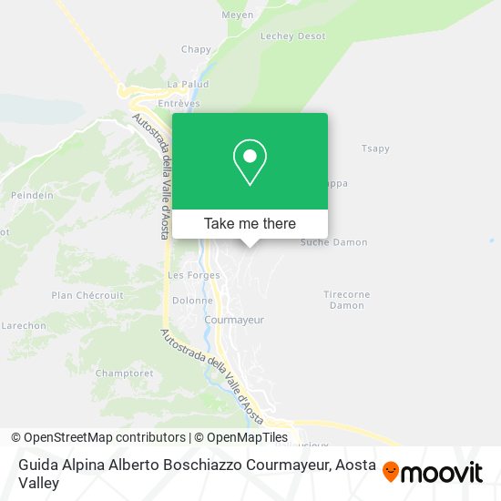Guida Alpina Alberto Boschiazzo Courmayeur map