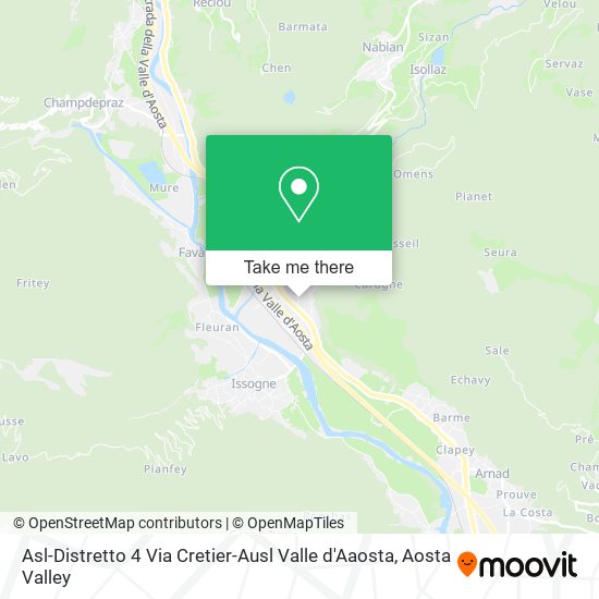 Asl-Distretto 4 Via Cretier-Ausl Valle d'Aaosta map
