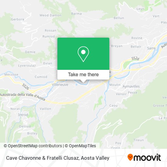 Cave Chavonne & Fratelli Clusaz map