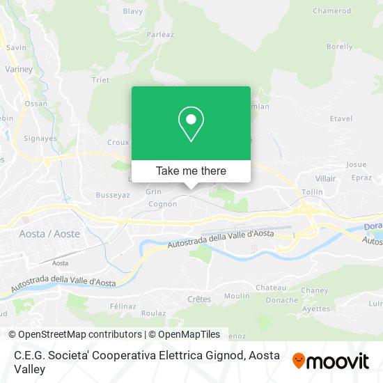 C.E.G. Societa' Cooperativa Elettrica Gignod map