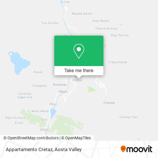 Appartamento Cretaz map