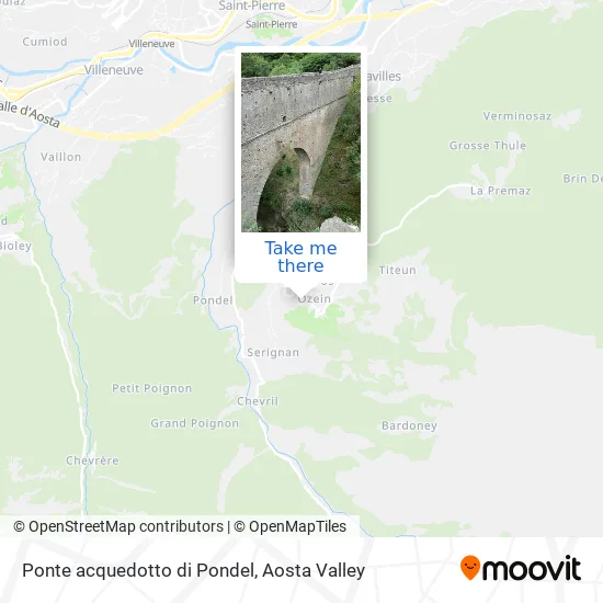 Ponte acquedotto di Pondel map