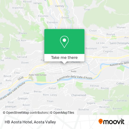 HB Aosta Hotel map