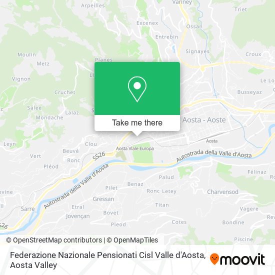 Federazione Nazionale Pensionati Cisl Valle d'Aosta map
