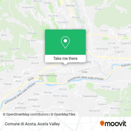 Comune di Aosta map
