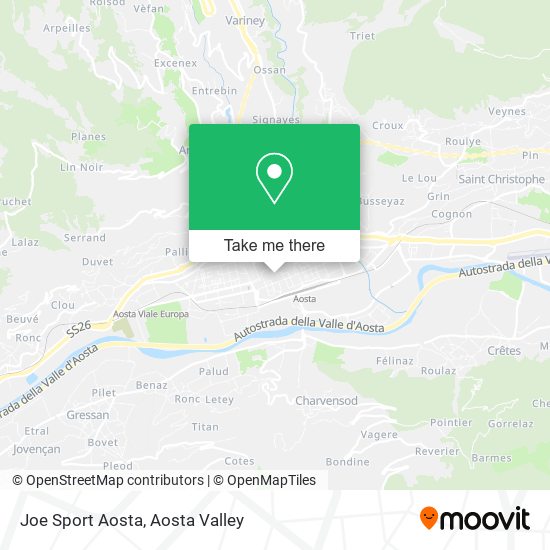 Joe Sport Aosta map
