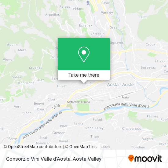 Consorzio Vini Valle d'Aosta map