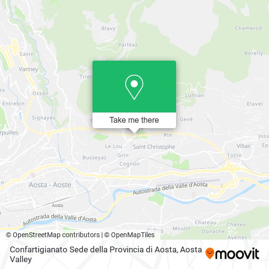 Confartigianato Sede della Provincia di Aosta map