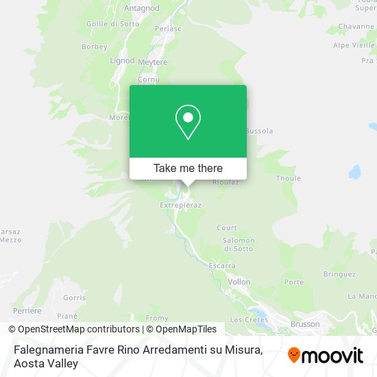 Falegnameria Favre Rino Arredamenti su Misura map