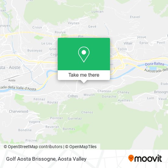 Golf Aosta Brissogne map