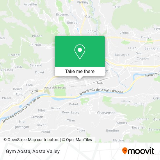 Gym Aosta map