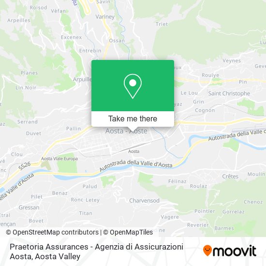 Praetoria Assurances - Agenzia di Assicurazioni Aosta map