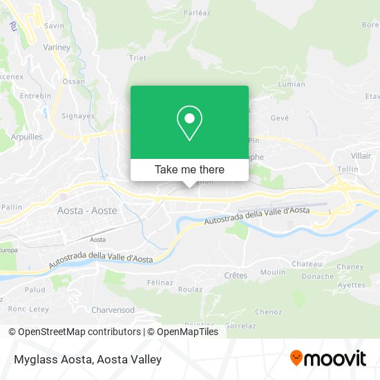 Myglass Aosta map