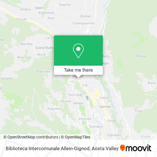 Biblioteca Intercomunale Allein-Gignod map