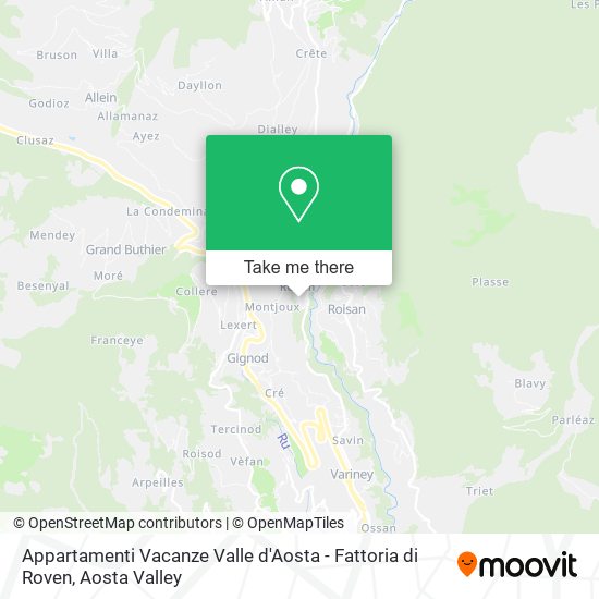 Appartamenti Vacanze Valle d'Aosta - Fattoria di Roven map