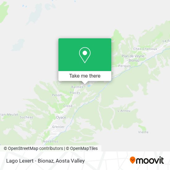 Lago Lexert - Bionaz map