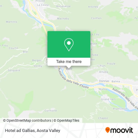 Hotel ad Gallias map