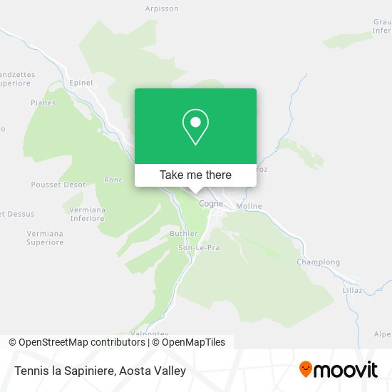 Tennis la Sapiniere map
