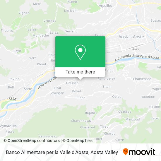 Banco Alimentare per la Valle d'Aosta map