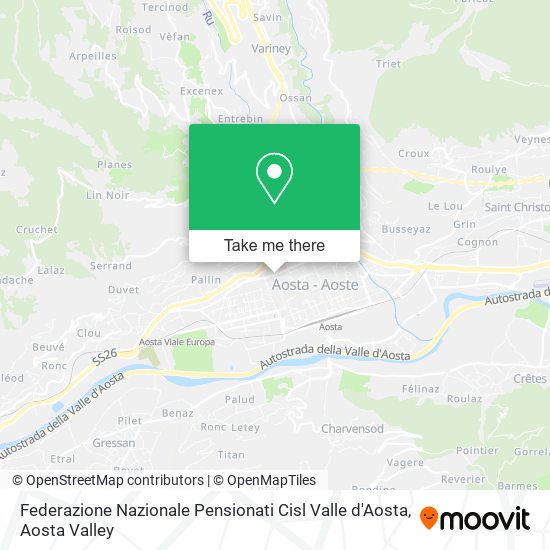 Federazione Nazionale Pensionati Cisl Valle d'Aosta map