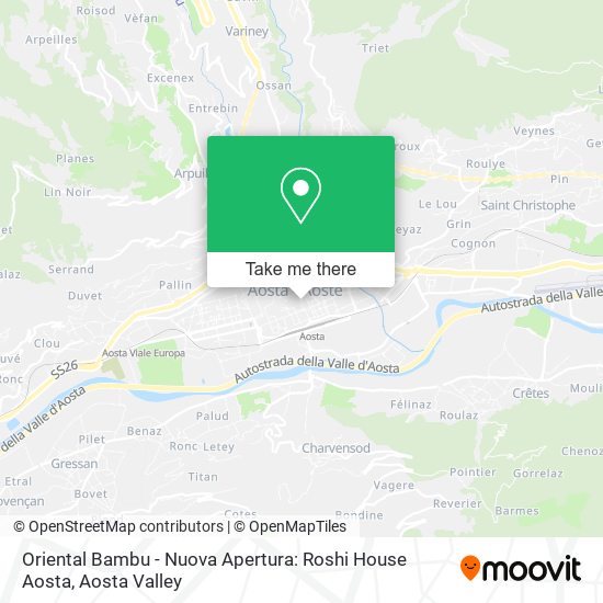 Oriental Bambu - Nuova Apertura: Roshi House Aosta map