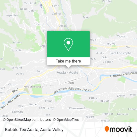 Bobble Tea Aosta map