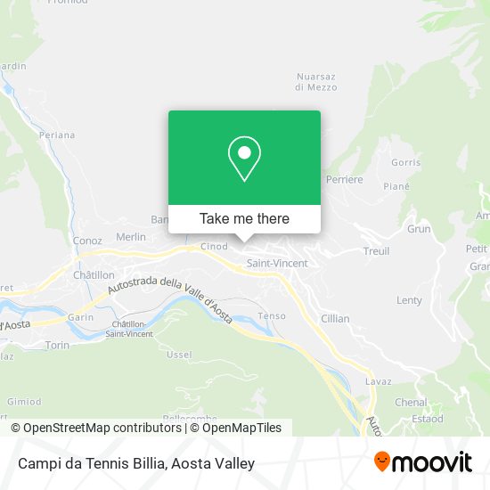 Campi da Tennis Billia map