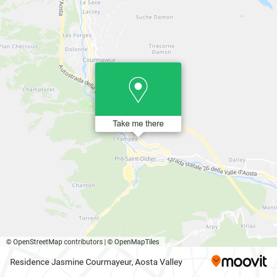 Residence Jasmine Courmayeur map