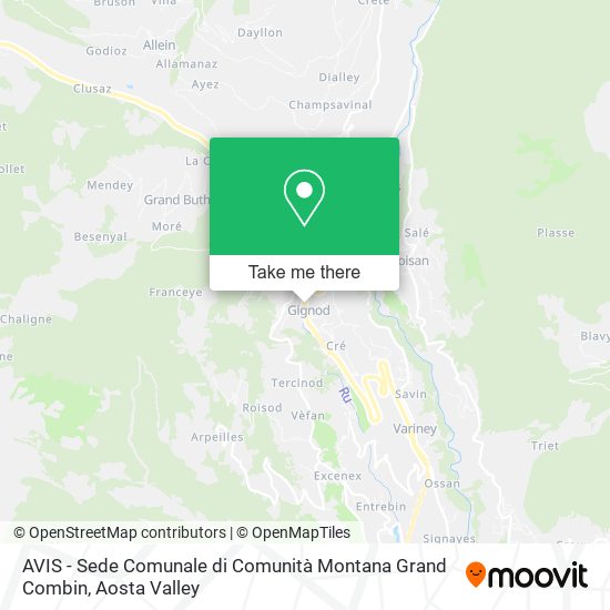 AVIS - Sede Comunale di Comunità Montana Grand Combin map