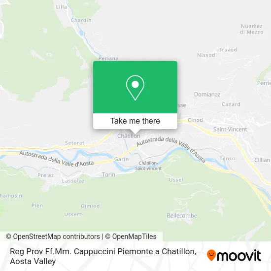 Reg Prov Ff.Mm. Cappuccini Piemonte a Chatillon map