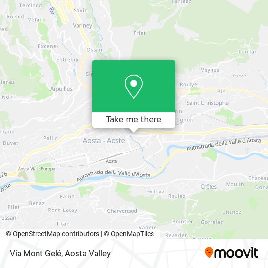 Via Mont Gelé map