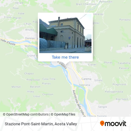 Stazione Pont-Saint-Martin map