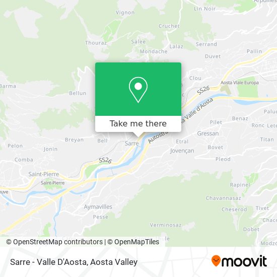 Sarre - Valle D'Aosta map