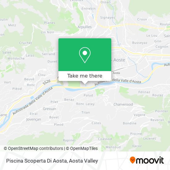 Piscina Scoperta Di Aosta map