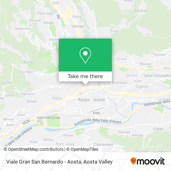 Viale Gran San Bernardo - Aosta map