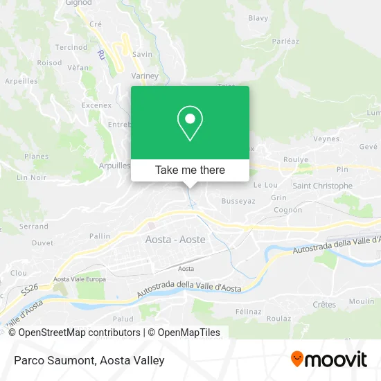 Parco Saumont map
