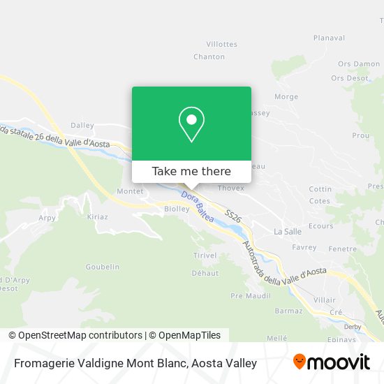 Fromagerie Valdigne Mont Blanc map