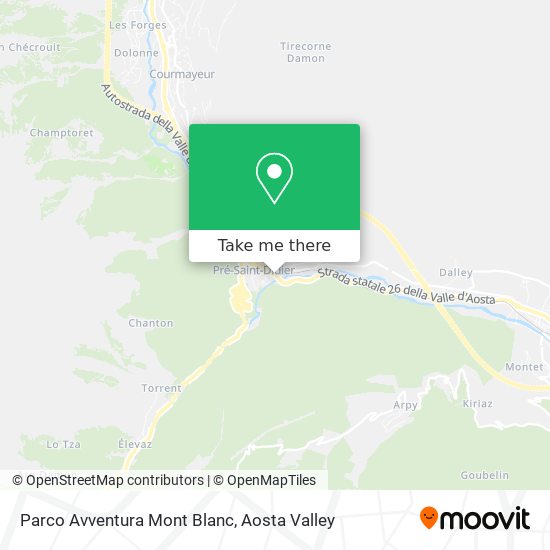 Parco Avventura Mont Blanc map