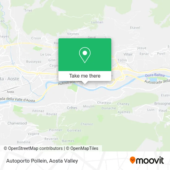 Autoporto Pollein map