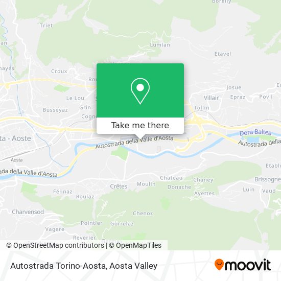Autostrada Torino-Aosta map