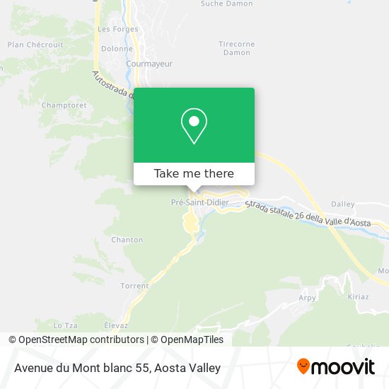 Avenue du Mont blanc 55 map