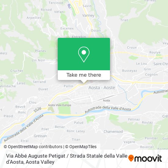 Via Abbé Auguste Petigat / Strada Statale della Valle d'Aosta map