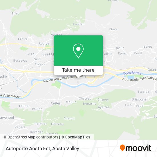 Autoporto Aosta Est map