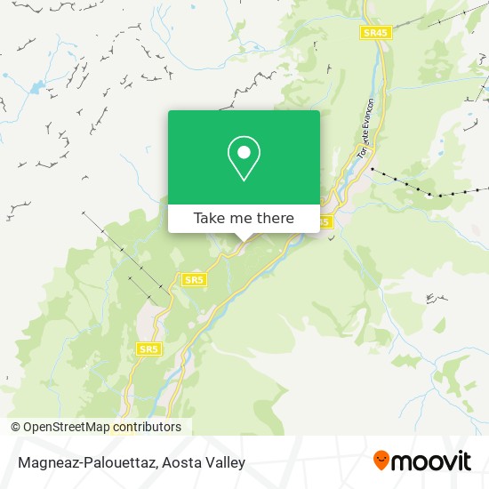 Magneaz-Palouettaz map