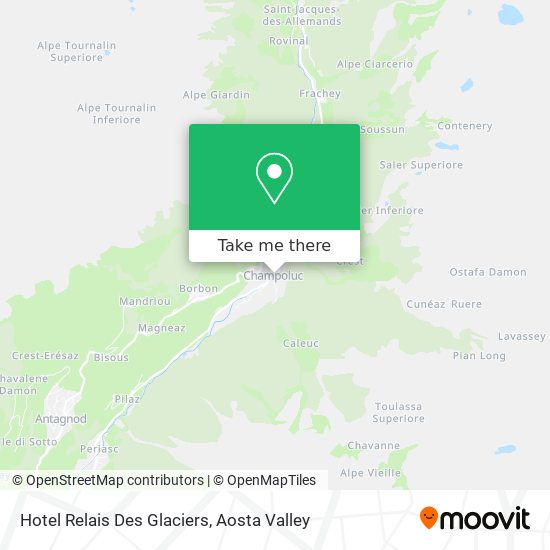 Hotel Relais Des Glaciers map