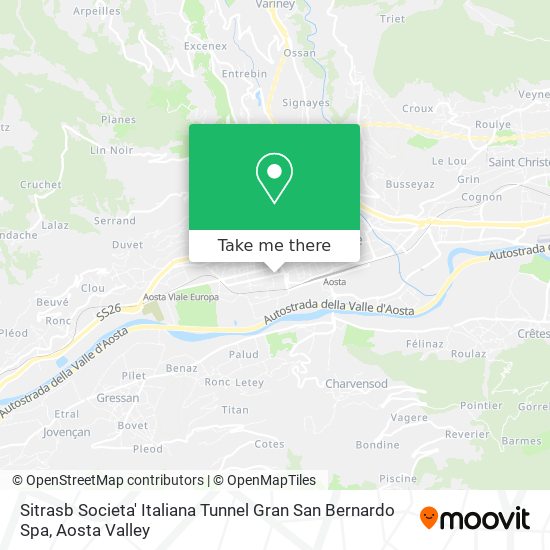 Sitrasb Societa' Italiana Tunnel Gran San Bernardo Spa map