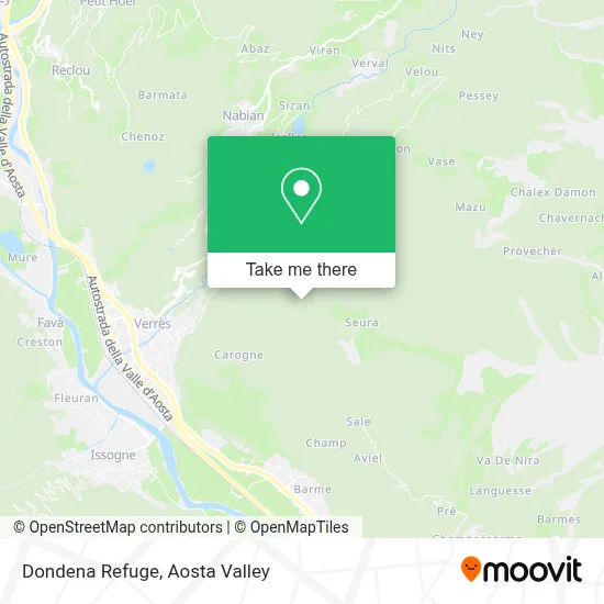 Dondena Refuge map