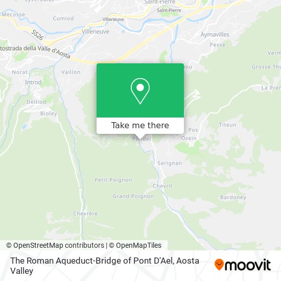 The Roman Aqueduct-Bridge of Pont D'Ael map